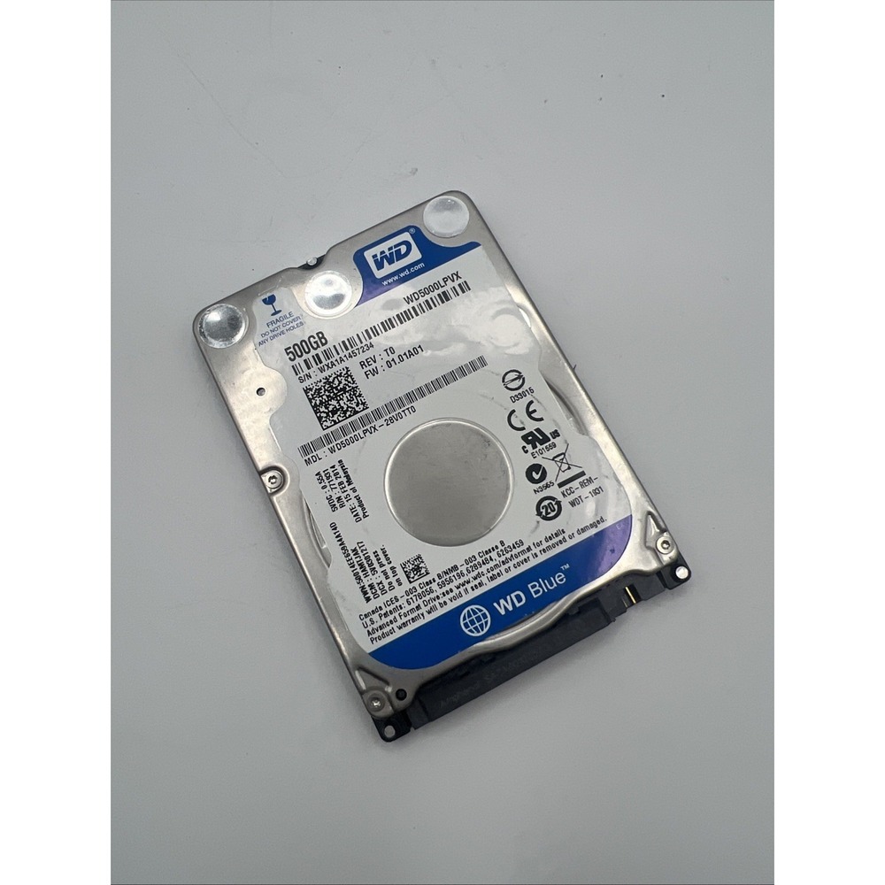 Western‎ Digital 500GB WD5000LPVX 5400RPM SATA 2.5" Laptop HDD Hard Disk Drive